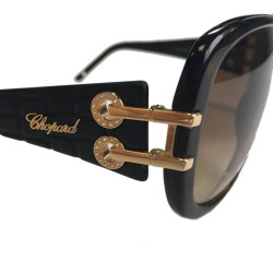 Lunettes de soleil CHOPARD écaille marron foncé et branches noires