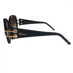 Lunettes de soleil CHOPARD écaille marron foncé et branches noires