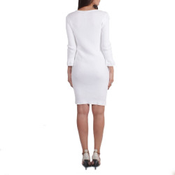 Robe CHANEL Blanche T 38 en maille 