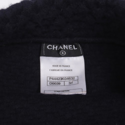 Robe CHANEL T 34 FR en laine bleu marine 