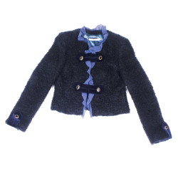 Veste UNGARO en mohair bleu nuit T 42