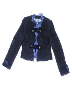 UNGARO jacket blue mohair night T 42 en