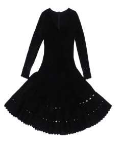 ALAÏA dress in black stretch Velvet Size 40EU