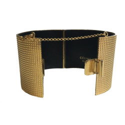 CELINE gold metal cuff size M