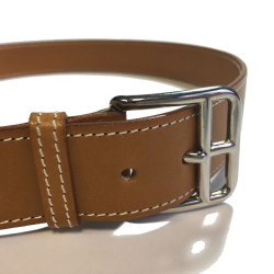 Ceinture HERMÈS en cuir gold T80