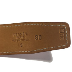 HERMÈS belt in gold leather size 80FR