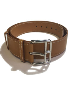 Ceinture HERMÈS en cuir gold T80