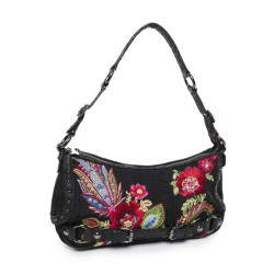 Bag Just CAVALLI multicolor flowers embroidery