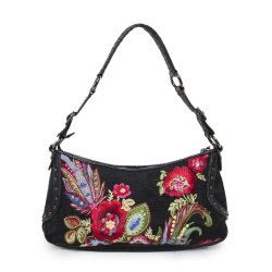 Bag Just CAVALLI multicolor flowers embroidery