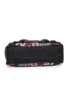 Bag Just CAVALLI multicolor flowers embroidery