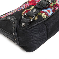 Bag Just CAVALLI multicolor flowers embroidery