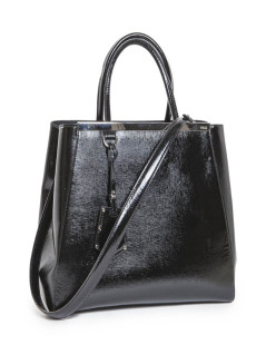 Sac FENDI cuir verni noir