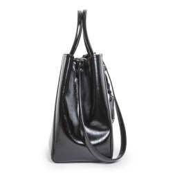 Sac FENDI cuir verni noir