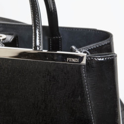 Sac FENDI cuir verni noir