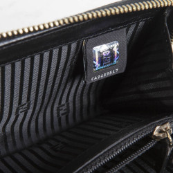 Portefeuille FENDI cuir verni noir