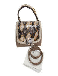 Sac 'Silvana' FENDI bi-matière cuir et lézard