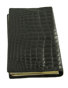 Porte-repertoire HERMES crocodile noir