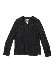 CHANEL T 42 black silk jacket