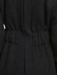 CHANEL coat in black tweed wool size 38/40FR