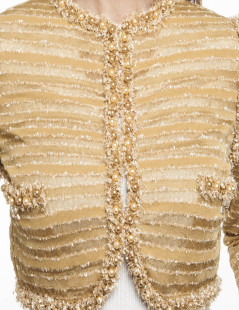  CHANEL Dubaï cruise collection golden bolero size 38EU