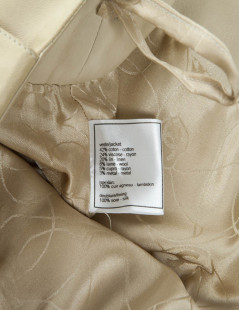 CHANEL T 36 beige leather skirt