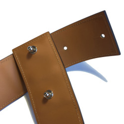 Ceinture HERMES CDC en veau swift et chamonix ébène et gold T85