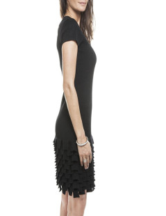 Black dress CHANEL T 38 en