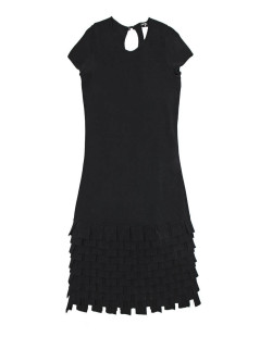 Black dress CHANEL T 38 en