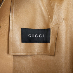 Manteau GUCCI T en cuir et daim