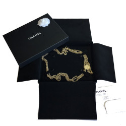 CHANEL 3 chains necklace in gilded metal