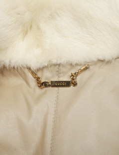 GUCCI T 38 EN tricolor mink coat