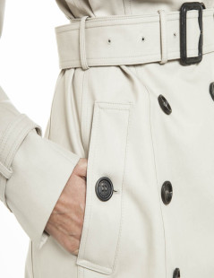 Trench coat BURBERRY T 44it/40 en Ecru canvas