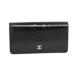 Portefeuille CHANEL python violet