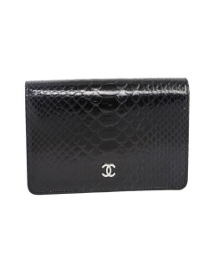 Wallet CHANEL dark purple python