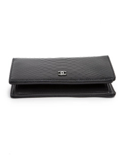 Wallet CHANEL dark purple python