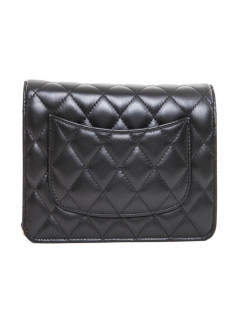 Mini black quilted lambskin CHANEL bag