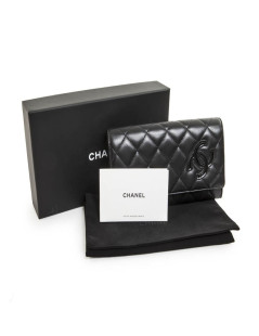 Mini black quilted lambskin CHANEL bag