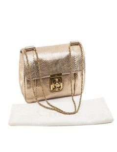 Sac CHLOE en  python doré