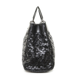 Sac CHRISTIAN DIOR cuir noir tressé