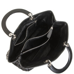 Sac CHRISTIAN DIOR cuir noir tressé