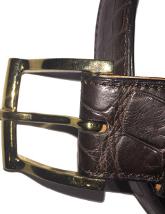 Belt man FRANCK NAMANI T105/42 dark brown alligator