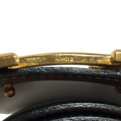 Ceinture H HERMES Réversible gold et noire