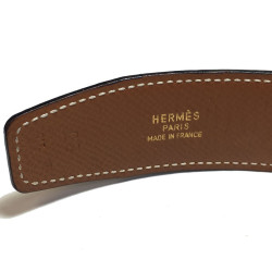 Ceinture H HERMES Réversible gold et noire