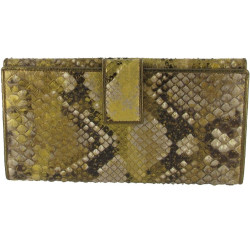 Portefeuille YVES SAINT LAURENT en python doré