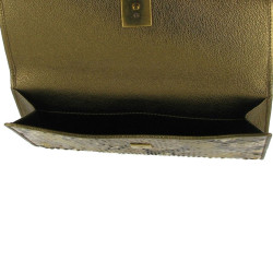 YVES SAINT LAURENT wallet in golden python