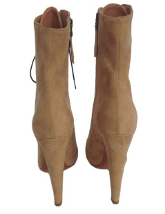 ALAÏA Ankle boots with heels in beige suede size 39.5 EU