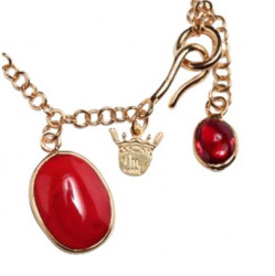 MARGUERITE de VALOIS red molten glass bracelet