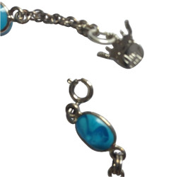 MARGUERITE DE VALOIS molten glass blue gradient bracelet