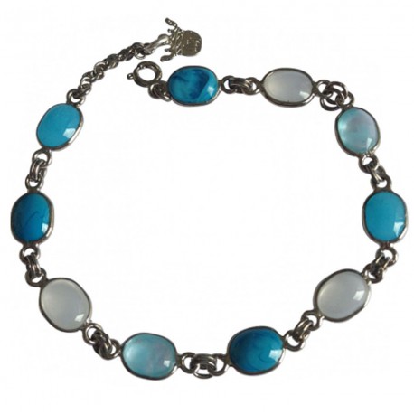 MARGUERITE DE VALOIS molten glass blue gradient bracelet