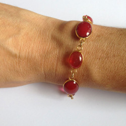 Bracelet Ruby cabochons MARGUERITE DE VALOIS